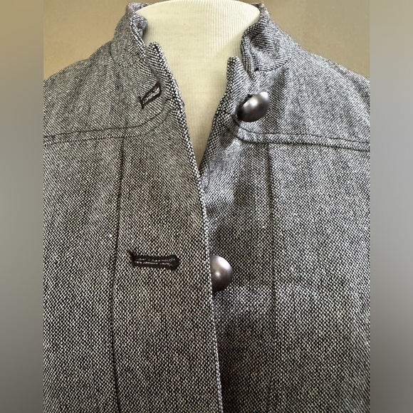 NWT APT 9 Blazer Jacket Black and White Tweed Peplum Lined Lightweight - Picture 2 of 11